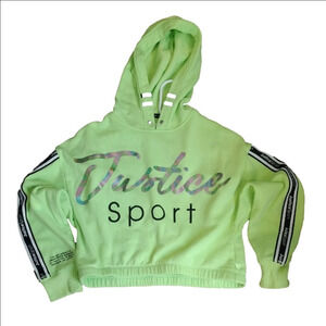 Justice Neon Green Sporty Hoodie